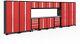 Newage Products Bold 3.0 24-gauge Welded Steel Garage Cabinet Set Red (14-piece)