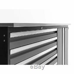 NewAge Products Bold 3.0 6-Pc Set Steel Garage Workbench Cabinets Tool Box Gray
