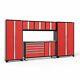Newage Products Bold 3.0 6-pc Set Steel Garage Workbench Cabinets Tool Box Red
