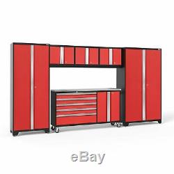 NewAge Products Bold 3.0 6-Pc Set Steel Garage Workbench Cabinets Tool Box Red