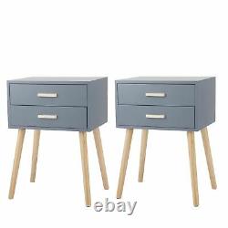 Nightstand Set Of 2 Bedside Table Storage Cabinet With Drawer Bedroom Furniture