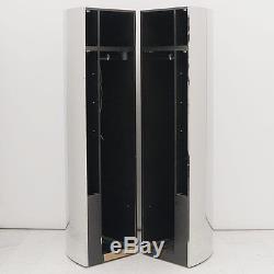 Original Paul Evans, Set of Three Custom Polished Steel Cylinder Cabinets, 1980s