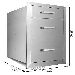 Outdoor Kitchen Cabinet Door Stainless Steel Access Door for BBQ Grills 14''31'