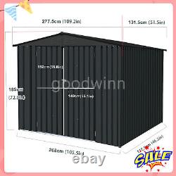 Outdoor Storage Shed Tool Shed with Lockable Door Storage Cabinet Set for Garden