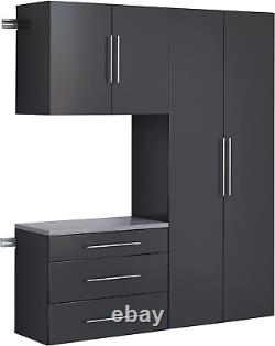 Prepac 60 Storage Cabinet Set B, 3-Piece, Black