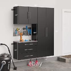 Prepac 60 Storage Cabinet Set B, 3-Piece, Black