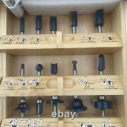 RYOBI A25REO1 (40 pc) 1/4 Shank Carbide Router Bit Set with Storage Cabinet