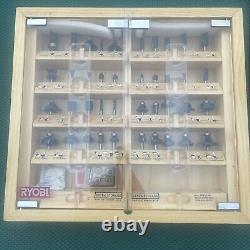 RYOBI A25REO1 (40 pc) 1/4 Shank Carbide Router Bit Set with Storage Cabinet