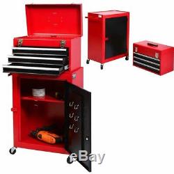 Rolling Tool Chest Steel Box Storage Cabinet Set Home Garage Tools Organizer 2pc
