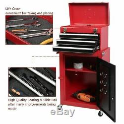 Rolling Tool Chest Steel Box Storage Cabinet Set Home Garage Tools Organizer 2pc