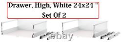 SET OF 2 Ikea MAXIMERA Kitchen Drawer High White 24x24 102.656.79 Brand NEW