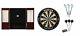 Set Bristle Dartboard + Mahogany Steel Tip Cabinet + Razor/wizard Tungsten Dart