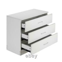 Set Of 2 Bedroom Nightstand Storage D 3 Drawers Cabinet Bedside Furniture white