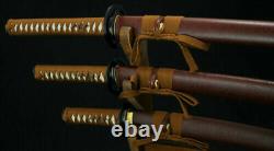 Set (katana + Wakizashi +tanto) High Quality Hand Forged Japanese Samurai Sword