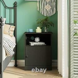 Set of 2 Nightstand End Table BedsideTable Accent Furniture Set Cabinet Storage