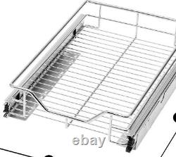 Set of 3 Pull Out Drawer Cabinet Organizers 14W x 21D x 5H 1-Tier Heavy Duty