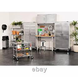 Seville Classics UltraHD 5-Piece Steel Garage Cabinet Storage Set With Height A