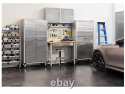 Seville Classics UltraHD 5-Piece Steel Garage Cabinet Storage Set With Pegboard