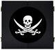 Skull And Sword Pirate Flag Dart Board Dartboard & Cabinet Kit Steel Tip Darts