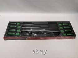 Snap-on USA 8pc Green Soft Grip Instict Long Cabinet Screwdriver Set SGDXL80BG