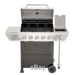 Stainless Steel 5 Burner Propane Gas Grill Side Burner with Cabinet Tool Set Kit