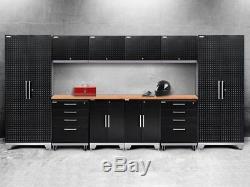 Steel Cabinet Set Workshop 12-PC Car Warehouse Garage Metal Storage Furniture