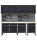 Steel Garage Cabinets Storage System Set, Black & Grey