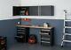 Trinity Tlspbk-0617 6-piece Garage Cabinet Set With 72 Wood Top Black