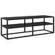 Tv Cabinet Black With Black Glass 47.2x15.7x15.7