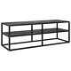 Tv Cabinet Black With Black Marble Glass 47.2x15.7x15.7