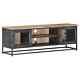 Tv Cabinet Gray 47.2x11.8x15.7 Solid Acacia Wood And Steel
