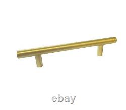 T Bar Pull Matte Gold Handles Solid Steel Kitchen Cabinet Hardware Modern Knob