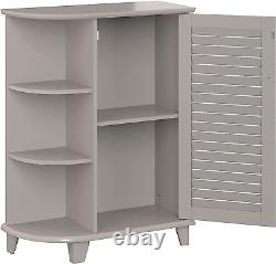 Taupe Ellsworth Floor Cabinet with Side Shelves
