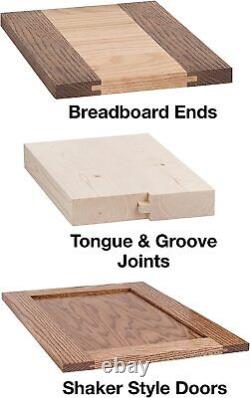 Tongue & Groove Router Bit set for Woodworking Making Rail & Stile Cabinet Doors