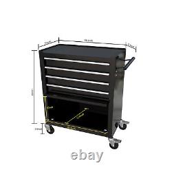 Tool Cabinet with Tool Sets and Wheels, 4 Drawers Rolling Tool Storage
