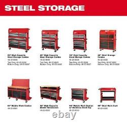 Tool Chest And Rolling Cabinet Set 46 in. 16-Drawer Steel Red And Black Matte