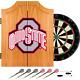 Trademark Dart Cabinet Set Dartboard Darts Game Room Ohio State University Wood