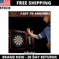 Traditional Self-healing Chatham Bristle Dart Board and Cabinet Set