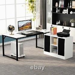 Tribesigns Modern L-Shaped Computer Desk and File Cabinet Set for Home Office