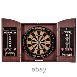 Triumph 1.5? Sisal Dartboard with Moveable Scoring Spyder and Cabinet Set