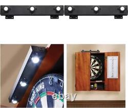 VAULT Dart Cabinet Steel Tip Dartboard DARTS LED Laser Toe Line & Shadow Buster