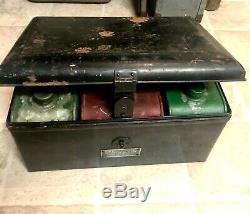 VERY RARE! Bear Brand Auto Cabinet Running Board Cans Box Set