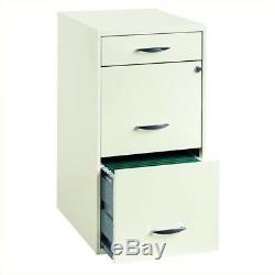 Value Pack (Set of 2) 3 Drawer Steel File Cabinet in White