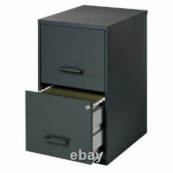 Value Pack (Set of 2) Drawer Filing Cabinet in Black and Charcoal