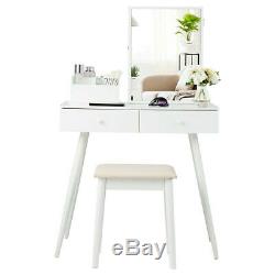 Vanity Table Set Dressing Table Set Lockable Jewelry Cabinet With Mirror