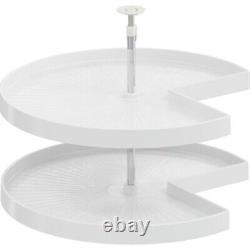 Vath-Sagel Polymer Kidney 2-Shelf Lazy Susan Set for Diagonal Corner Cabinets