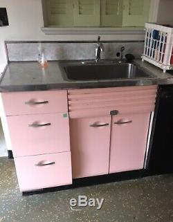 Vintage Beauty Craft Steel Kitchen Cabinet Set All Pink ONE OF A KIND
