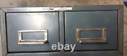 Vintage Steelmaster ART Steel Co. Stackable Index Card File 2 x2 Drawer Cabinet