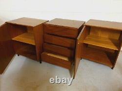 Vintage Teak Set Of Office Cabinets & Drawers