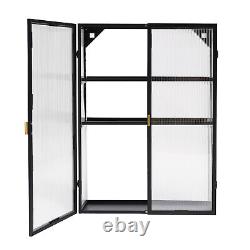 Wall Cabinet with Glass Doors Wall Mounted Storage Cabinet with Detachable Shelf Set